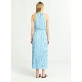 thumbnail image 2 of Scoop Women’s and Women's Plus Satin Halter Maxi Dress, Sizes XS-4X, 2 of 4