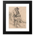 thumbnail image 2 of George Morland 15x18 Black Modern Framed Museum Art Print Titled - Man Seated on a Bank, 2 of 5