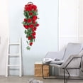 thumbnail image 4 of Enredadera de rosas artificiales con decoración romántica, tela de seda vibrante para el hogar, hotel, oficina, decoración de lotes para bodas, fiestas, jardín, juego de fácil instalación de 29 pies, 4 of 6