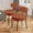Orange, variant on SWEETCRISPY Dining Chairs, Upholstered with Boucle Fabric, Ergonomic Backrest, Matte Black Metal Legs, Set of 2, Gray