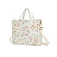 thumbnail image 7 of FORMRS Womens Corduroy Tote Bag Crossbody Shoulder Handbag with Pocket, Small Floral Pattern, 7 of 7