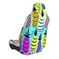 thumbnail image 2 of Wukai Graffiti Pineapples Full Set Car Seat Covers with Soft Padding Universal Auto Front Seats Protector and Cushion Mat, 2 of 5