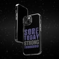 thumbnail image 6 of DistinctInk Clear Hybrid Case for Apple iPhone 13 Pro (6.1" Screen) - Sore Today Strong Tomorrow - Slim Profile Design, 6 of 9