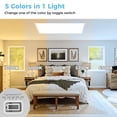 thumbnail image 4 of AIKVSXER 0.9 in Dimmable 2-Light Corded Electric Office Semi-Flush Mount Light, 4 of 7
