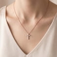 thumbnail image 2 of MomentWish Infinity Cross Necklace for Women Sterling Silver Moissanite Cross Pendant Birthday Easter Gifts for Her, 2 of 10