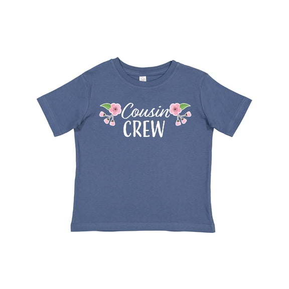 Inktastic Cousin Crew with Flowers Girls Toddler T-Shirt