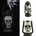 thumbnail image 3 of 2018 LED Skull Lantern Glowing Eyes Creepy Hanging Lamp Halloween Decor props, 3 of 5