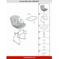 thumbnail image 3 of ModMade Chrome Wire Side Chair, White, 3 of 6