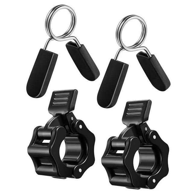 1 "/2.5cm Spring Clip Collars Quick Release Olympic Barbell Clip Lock Collar Safety Snap Button for Squat Weightlifting / Strength Training