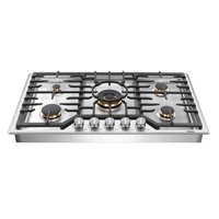 Robam G515 5 Burner Gas Cooktop, 36” Stainless Steel Countertop Gas Range, Compatible With Natural Gas Or Liquid Propane