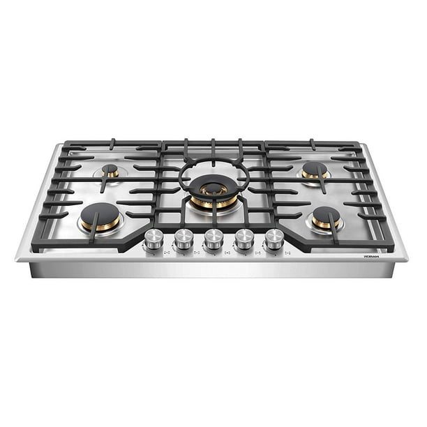 Robam G515 5 Burner Gas Cooktop 36 Stainless Steel Countertop
