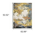 thumbnail image 4 of HomeRoots Yellow Gold Grey Brown And Beige Abstract Power Loom Stain Resistant Area Rug, 4 of 10
