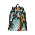 thumbnail image 2 of Naloa Colorful Birds Pine Branch Canvas Backpack for Men Women Rucksack Casual Travel Daypack College Tote Satchel Bookbag for Teens-Small, 2 of 7