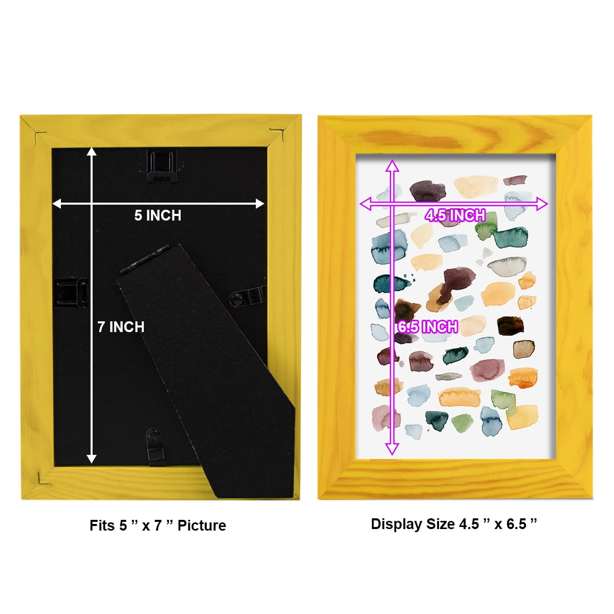 Shattered Segments II - Framed Print w/glass - Sunflower Yellow