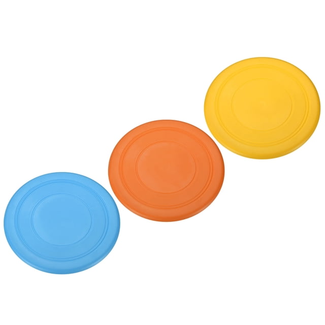 Disco Volador Uxcell de 7 Pulgadas TPR Discos Voladores Suaves Impermeables para Adultos Perro Juego Deportivo al Aire Libre 3 Colores 3Pcs
