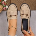 thumbnail image 2 of Wensltd Fashion Loafers Shoes Women Wide Width Round Toe Walking Shoes for Daily Office Outdoor Vintage Style Shoes, 2 of 9
