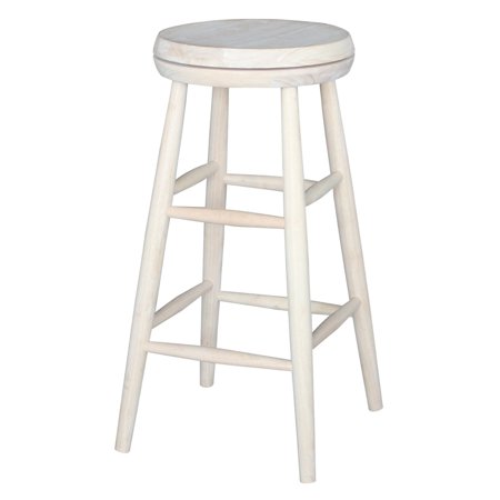 Jonathan Swivel Scooped Seat 30" Stool - Unfinished - International Concepts
