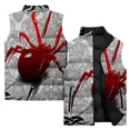 thumbnail image 2 of Chaleco de invierno para hombre, estampado de araña y dragón rojo, chaquetas de moda para hombre, ropa para hombre 2024, chalecos de calle Harajuku sin mangas, 2 of 5