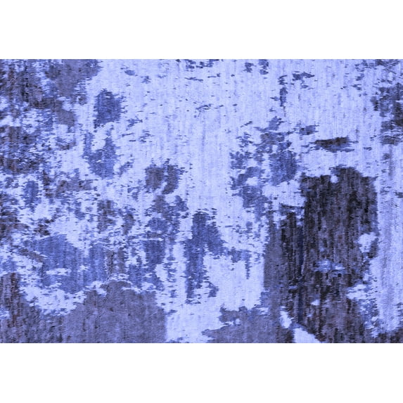 Ahgly Company Indoor Rectangle Abstract Blue Modern Area Rugs, 7' x 10'