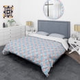 thumbnail image 3 of Designart 'Blue And Red Plaid' Mid-Century Modern Duvet Cover Set, 3 of 4