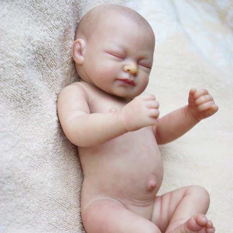 10'' Unpainted Reborn Baby Doll kit Handmade Silicone Mold Blank Newborn Girl 