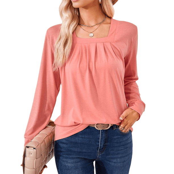 Túnica de Larga para Mujer, Color Rosa, Talla L