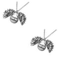 thumbnail image 1 of Guardurnaity Girasol Collar Aleación Exquisita Forma Floral Ampliamente Aplicable Colgante Chica Suministros Moda Decoración Romántica Joyería Oro rosa 2Conjunto, 1 of 6