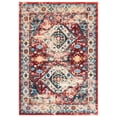 thumbnail image 2 of SAFAVIEH Riviera Jacob Oriental Polyester Machine Washable Area Rug, Red/Blue, 5'5" x 7'7", 2 of 13