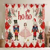 Manfei Cute Princess Nutcracker Curtains Pack of 2 (42x84 Each) for Girls, Merry Xmas Tree Curtains Blackout, Christmas Gifts Bedroom Curtains, Luxury Home Decor
