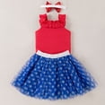 thumbnail image 2 of Newborn Baby Girls 4th of July Outfit Romper+Tutu Skirt+Headband Clothes Set, 2 of 5