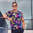 thumbnail image 4 of Fotbe Paint Butterflies Camiseta Polo de Golf para Hombre con Estampado – Camisa Deportiva Transpirable con Cuello Abotonado-Large, 4 of 6