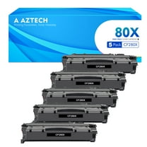 80X Toner Cartridge Compatible for HP 80X CF280X 80A CF280A Pro 400 M401DNE M401A M401D M401N 401DNE MFP M425DN Printer Ink (CF280XD | Black, 5-Packs)