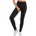 thumbnail image 4 of MixMatchy Women's Soft Fleece Lined High Waist Solid Leggings, 4 of 5