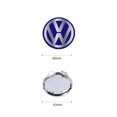 thumbnail image 1 of 4PCS/set 60/63/68mm Car Wheel Hub Cap Rim Center Cover For VW R Line Golf 6 7 MK7 Polo Jetta Touran Tiguan Passat 63MM-blue-silver, 1 of 6