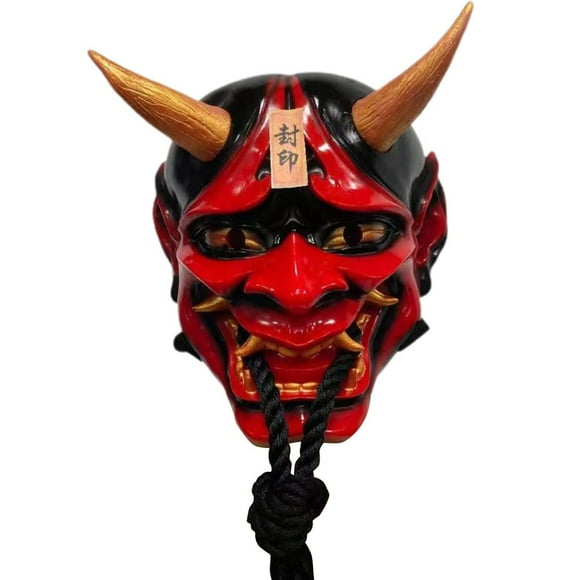 Japanese Cosplay Face Cover Horror Face Cover Halloween Face Cover Japanese Cosplay Resin Face Cover Anime Horror Face Cover Halloween Ghost Demon Face Cover Stage Performance
