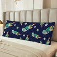 thumbnail image 6 of Disketp Astronaut Dinosaur and Space Print Body Pillow Cover - Super Soft 20x54 Body Pillow Case,Long Side Hidden Zipper, 6 of 8