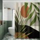 thumbnail image 1 of 72Wx72L pulgadas Verde hoja Tropical Bohemia baño Cortina de ducha Planta accesorios de baño simple y colorido, 1 of 5