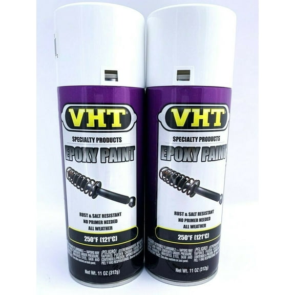 VHT SP651-2 PACK GLOSS WHITE Epoxy Paint. Rust and Salt Resistant - 11 oz