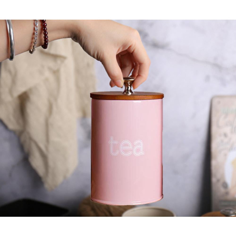 Durable Kitchen Metal Spice Seasoning Canister Pink