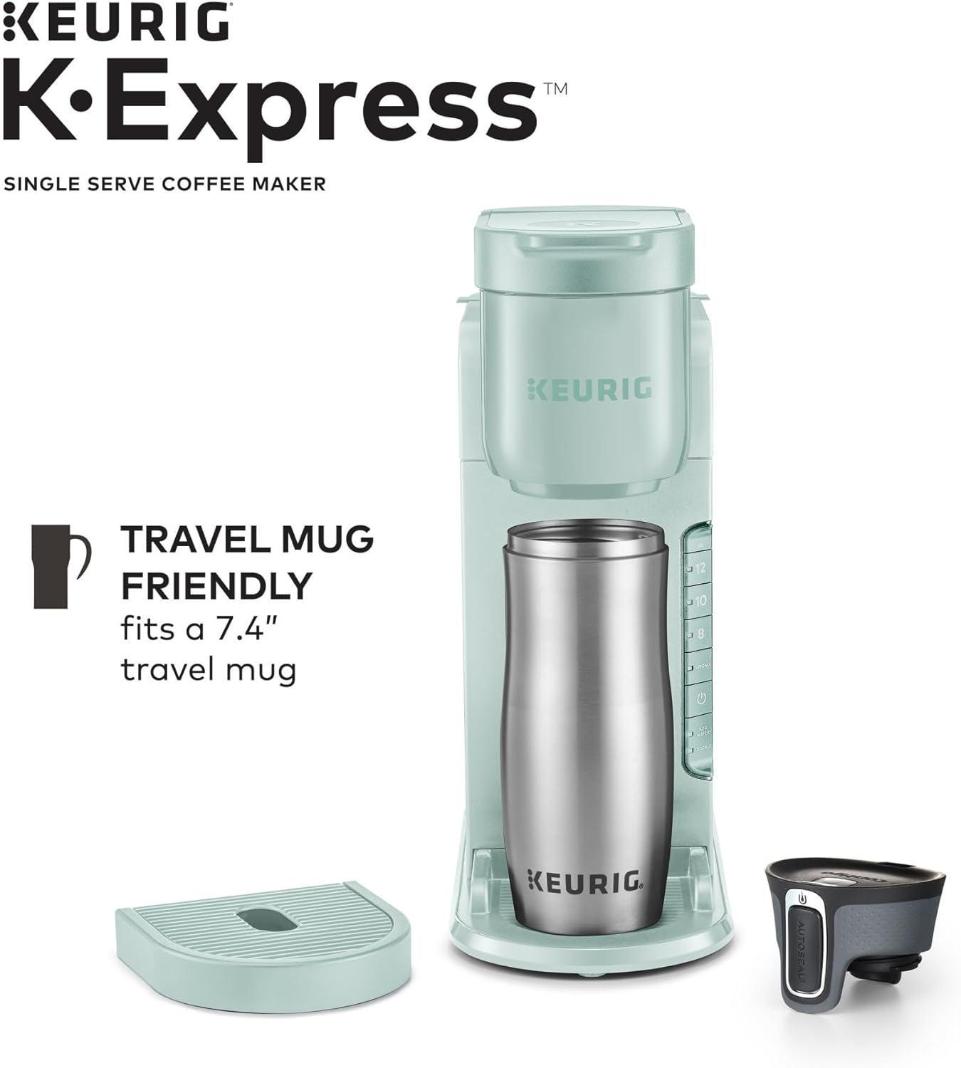 KEURIG K-EXPRESS COFFEE MAKER, SINGLE SERVE K-CUP POD COFFEE BREWER, MINT