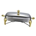 thumbnail image 1 of Calentador de comida de buffet rectangular de 2,9 l para fiestas, cocina de vacaciones Oro, 1 of 8