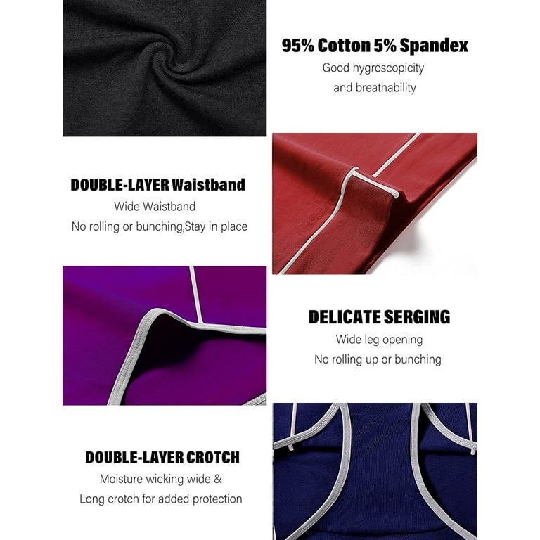 Pokarla Women's High Waisted Cotton Underwear Soft Breathable Panties  Stretch Briefs Regular & Plus Size 5-pack