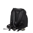 thumbnail image 2 of Pre-Owned Prada Triangle Logo Plate Mini Backpack in Black Nylon for Women (Good), 2 of 14