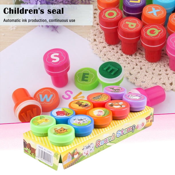 Sellos de retroalimentación de la tarea Kit de Graffiti de Color Ehuebsd brillante sello de dibujos animados álbum de fotos de pintura DIY para niños