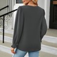 thumbnail image 4 of CEHVOM T-shirt à Manches Longues Décontracté pour Femmes, Col Rond, Mode, Ample, Liquidation, 4 of 4