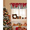 thumbnail image 3 of Curtain Valance, Christmas Gingerbread Man Snowflake Candy Canes Winter Pink Short Rod Pocket Window Treatment for Living Room, Bedroom, Kitchen, Bathroom, 1 Panel, 54" X 18", 3 of 6