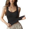 thumbnail image 2 of Women's Seamless Bodysuit with Built In Bra, Strapless Tank Top with Removable Cups, T-Shirt Bra Alternative for Everyday Wear, Backless Dress and Layering-Black, 2 of 6