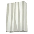 thumbnail image 1 of Meyda 124270 10 in. Dimmable LED Sconce, Old Silver & White Alabaster Sandblasted Inside, 1 of 1