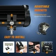 thumbnail image 4 of Nilight Side Shooter Light Bar 12Inch Triple Row Spot Flood Combo Work Off Road Lighting on Truck SUV ATV UTV, 4 of 9