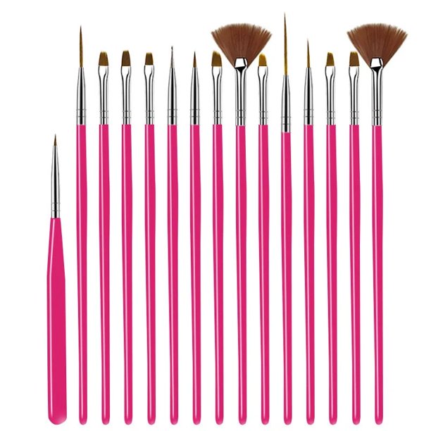 5/20 piezas pincel para decoración de uñas, punta de diseño, pintura, dibujo, tallado, punteado, delineador plano, Gel acrílico, herramientas de manicura de esmalte UV